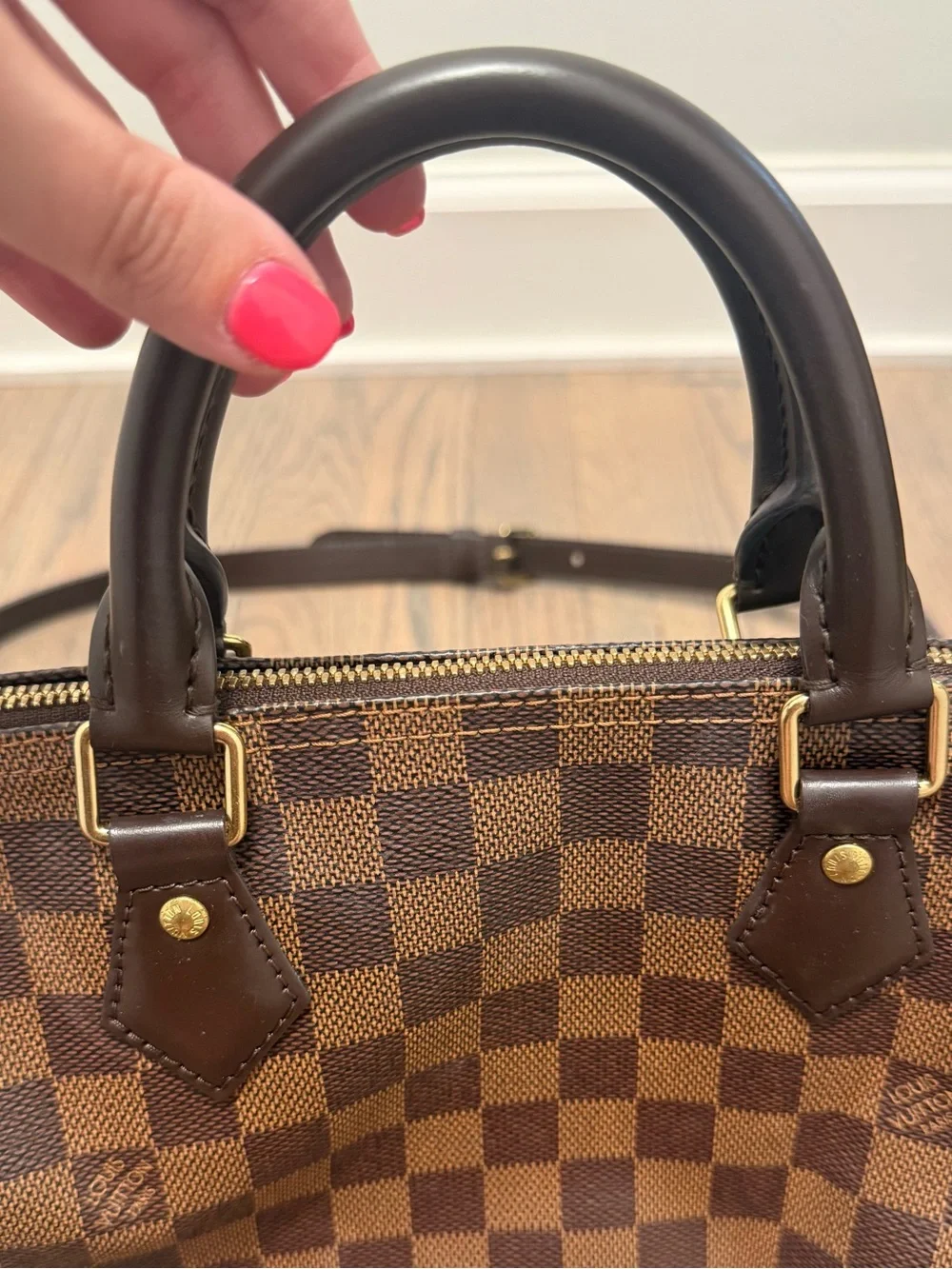Authentic Louis Vuitton Damier Ebene Checkered Speedy 30 bundle